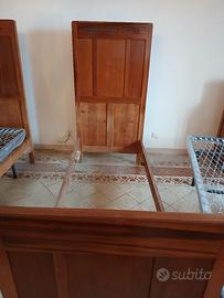 2 letti singolo legno