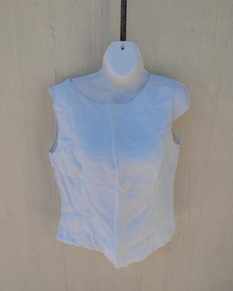 Top smanicato bianco Intrend