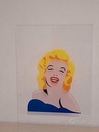 marco lodola, lastra in plexiglass marilyn 