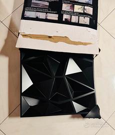 una confezione di 33 pannelli decorativi 3D neri
