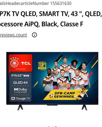 tcl 43 pollici 4k qled Google tv