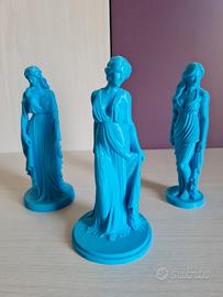 Tris Statuette Artistiche 15cm - Design Classico