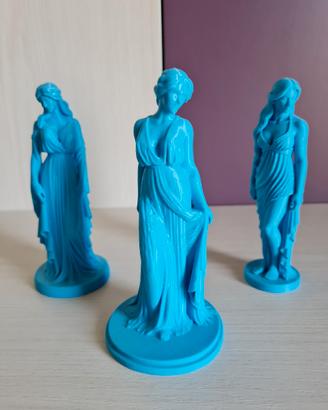 Tris Statuette Artistiche 15cm - Design Classico