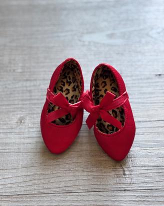 Ballerine rosse neonato –  3-6 mesi