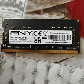 RAM PNY 8GB DDR4 3200MHz SO-DIMM Notebook 