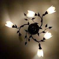 Lampadario col. bronzo con 6 luci 
