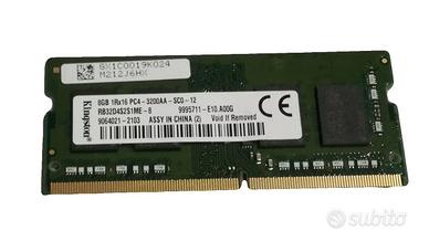 ram per notebook Kingstom DDR4 8GB