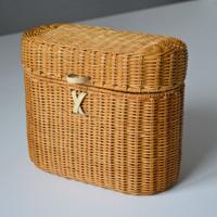 RS15-16 cofanetto portaoggetti in rattan naturale