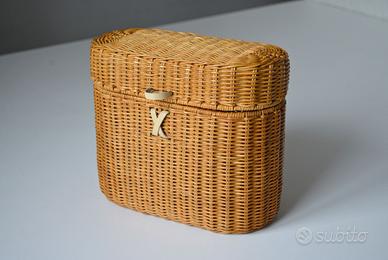 RS15-16 cofanetto portaoggetti in rattan naturale