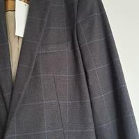 blazer maniche lunghe blu a quadri Zara Basic 