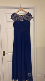 Abito da ballo taglia 14 blu navy