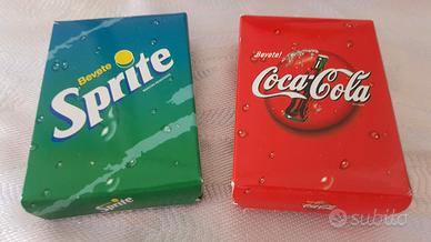 Set di carte da gioco vintage Coca-Cola e Sprite