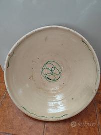 Grande bacile antico in ceramica primi '900 41cm