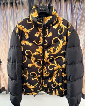 Piumino versace double face nero