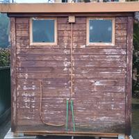 casetta in legno porta attrezzi da giardino 