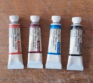 N.4 acquarelli in tubetto Winsor & Newton