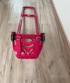 Carrello manico allungabile porta zaino con ruote
