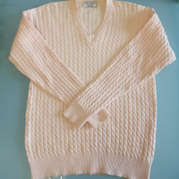 Pullover scollo a V, color salmone