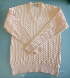 Pullover scollo a V, color salmone