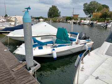 Barca con carrello stradale