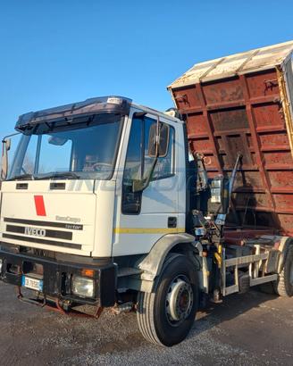 Iveco Eurocargo 180E28 CASSONE RIBALTABILE + GRU
