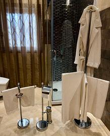 Tris colonne bagno acciaio