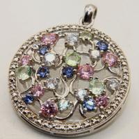 Splendido pendente argento pietre CZ