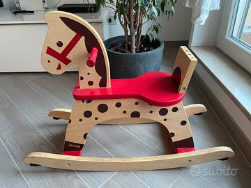 Cavallo a dondolo in legno Janod