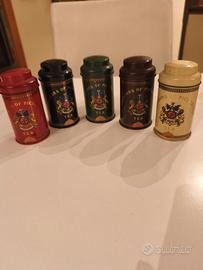 Set 5 barattoli vintage Jacksons of Piccadilly Tea