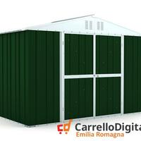 Box giardino lamiera zincata 327x155 verde scuro