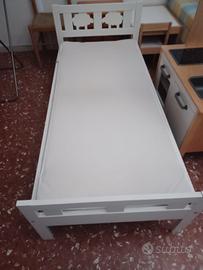 lettino kritter ikea con spondina e materasso 