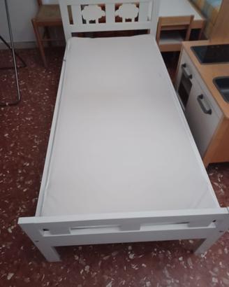 lettino kritter ikea con spondina e materasso 