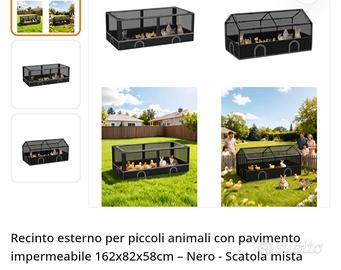recinto pieghevole per piccoli animali 162x82x58 N