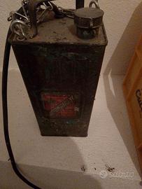 bidone vintage anni 20 modificato a lampada 