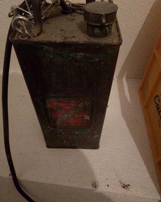 bidone vintage anni 20 modificato a lampada 