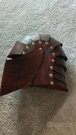 elmo cosplay da cavaliere in cuoio lavorato a mano