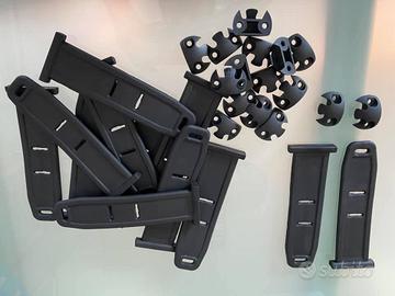 Lacci cinghie ganci tetto apribile Fiat Panda