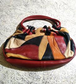 Borsa Patchwork in pelle. Vintage