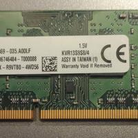 Kingston SODIMM 4GB DDR3  1333