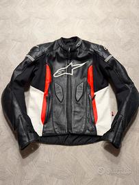 Alpinestars Giacca moto pelle faster leather, 48