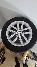 4 cerchi in lega da 16" vw golf con gomme michel  