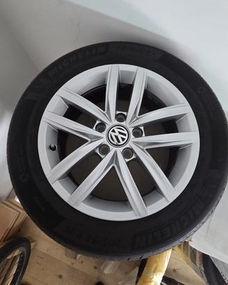 4 cerchi in lega da 16" vw golf con gomme michel  