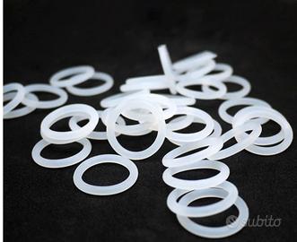 50 anelli silicone guarnizione ring trasparenti