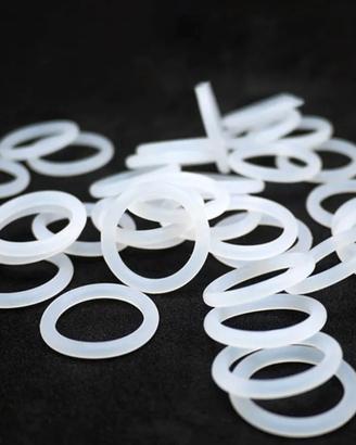 50 anelli silicone guarnizione ring trasparenti