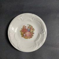 Capodimonte piattino tondo in ceramica dipinto