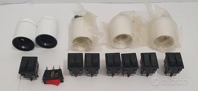 pulsanti vintage e portalampada nuovi 