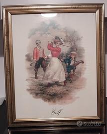 Quadro donna giocando a golf