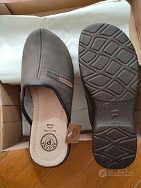 Pantofole uomo pelle nm.40