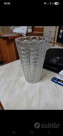 Vintage vaso cristallo intagliato art decò 16 cm