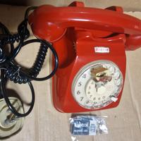 Vintage telefono a disco rosso Sip 